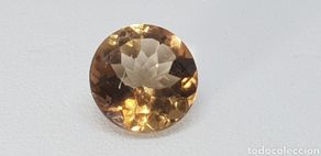 Colecionismo de pedras preciosas: Topacio natural imperial de 3,90 ct Talla brillante
